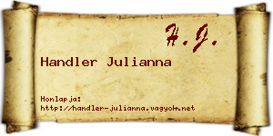 Handler Julianna névjegykártya